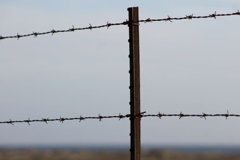 Barbed Wire Fence Installation